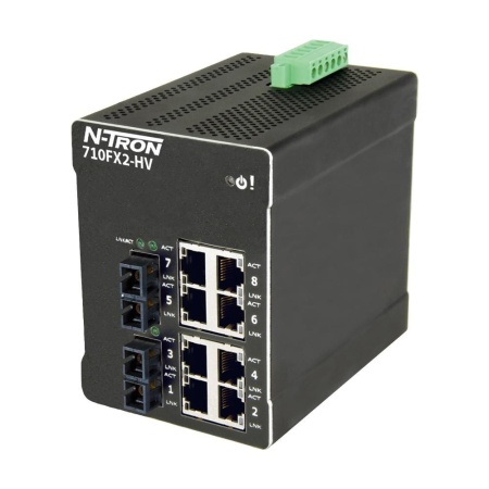 Red Lion 710FXE2-SC-80-HV, Промышленный управляемый коммутатор Ethernet
