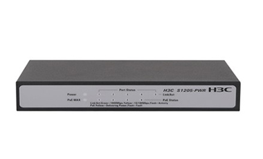 Коммутатор: H3C SMB-S1205-PWR-GL Коммутатор Ethernet H3C S1205-PWR (5 GE с PoE (32 Вт), питание от пост. тока)
